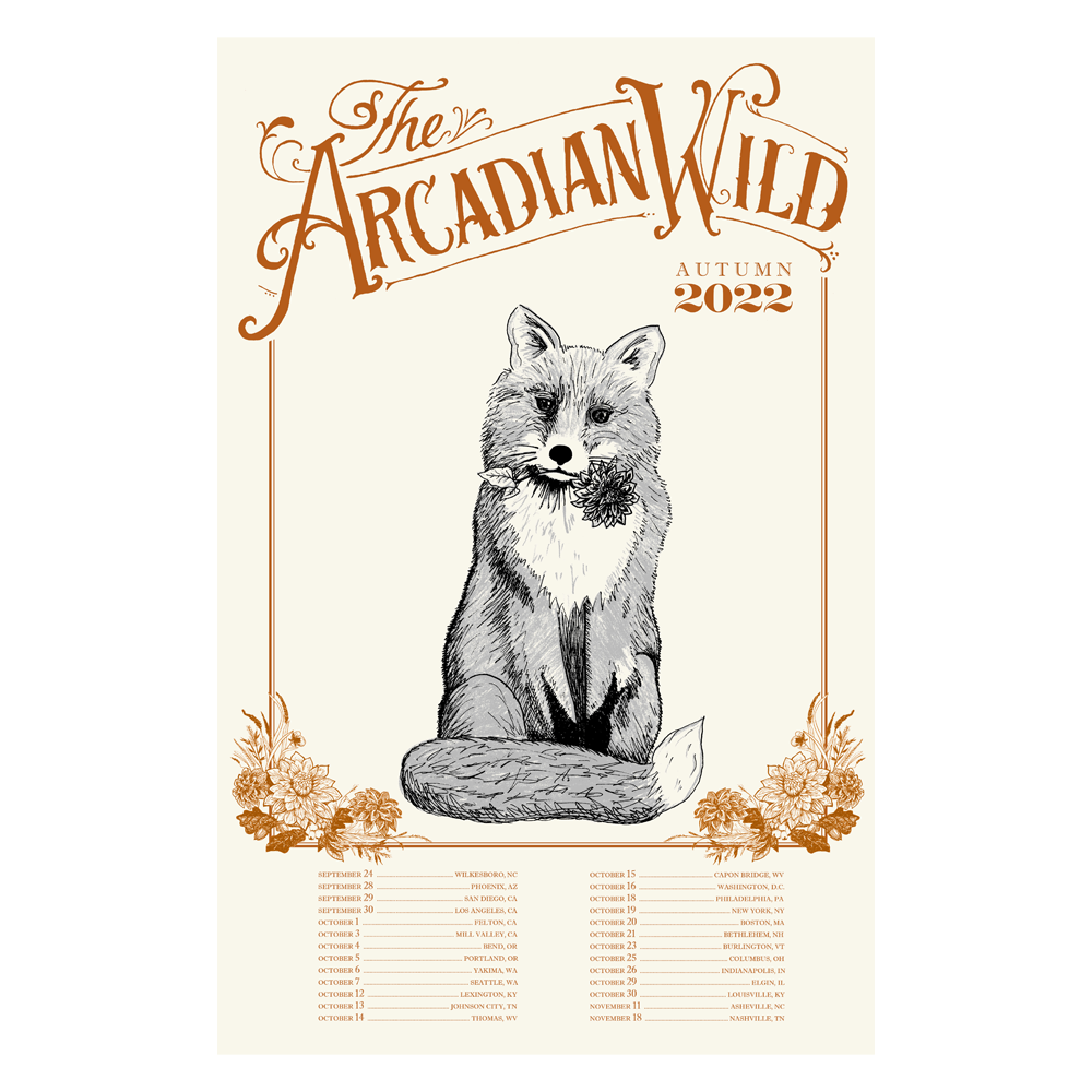 Autumn 2022 Tour Poster SIGNED The Arcadian Wild autumn-2022-tour-poster-signed-the-arcadian-wild