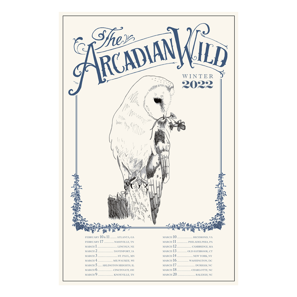 2022 Winter Tour Poster Signed The Arcadian Wild 2022 winter tour poster signed the arcadian wild